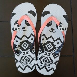 panda flip flops